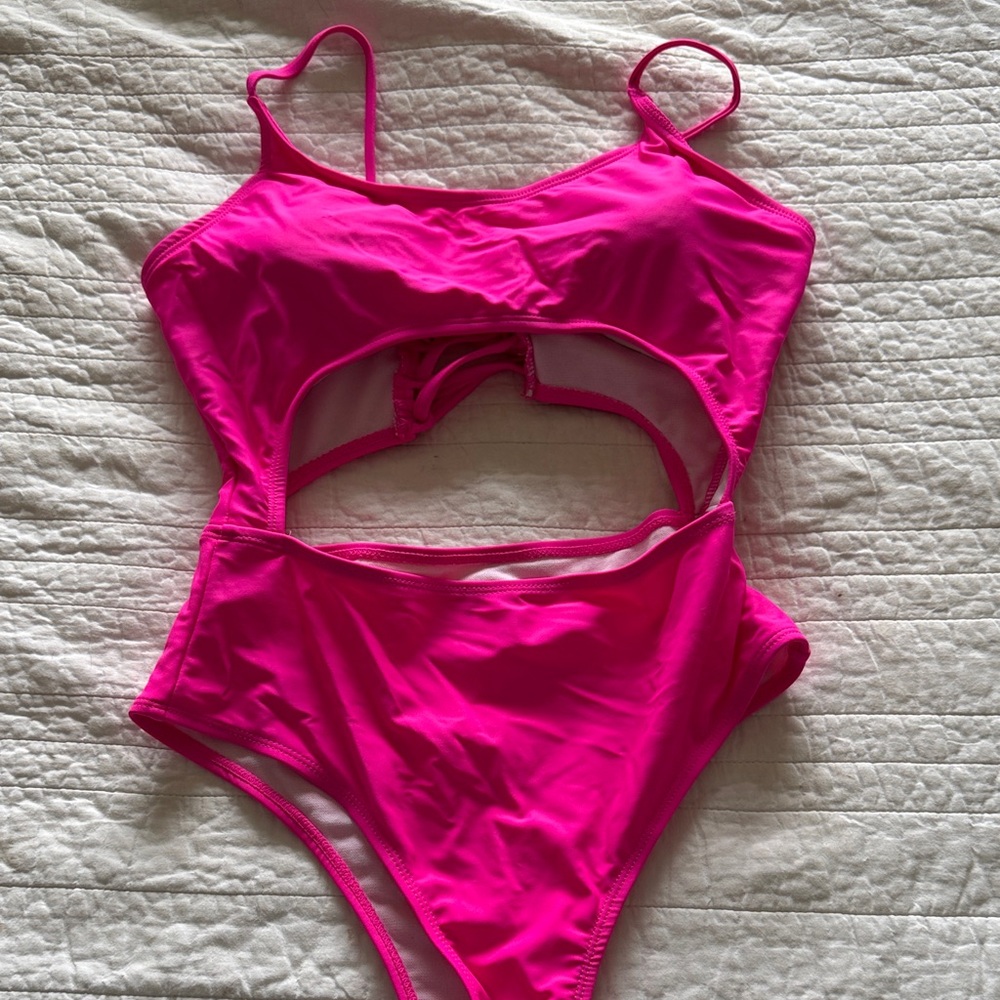 H&M Hot Pink Kids One Piece Swimsuit